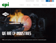 Tablet Screenshot of cp-industries.com